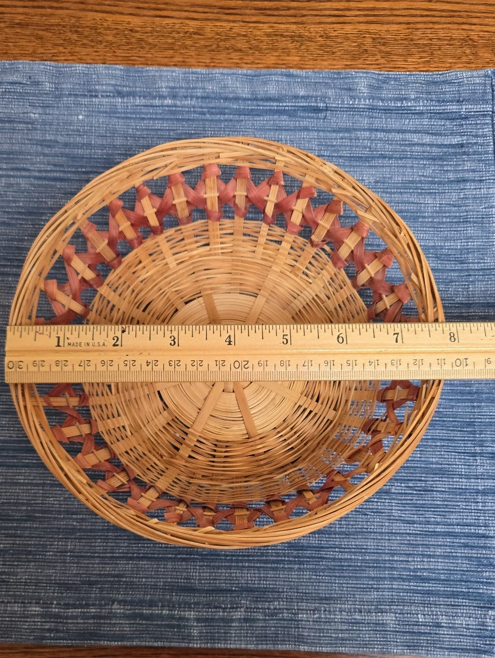 Handwoven Natural and Brown Decorative Wicker Basket